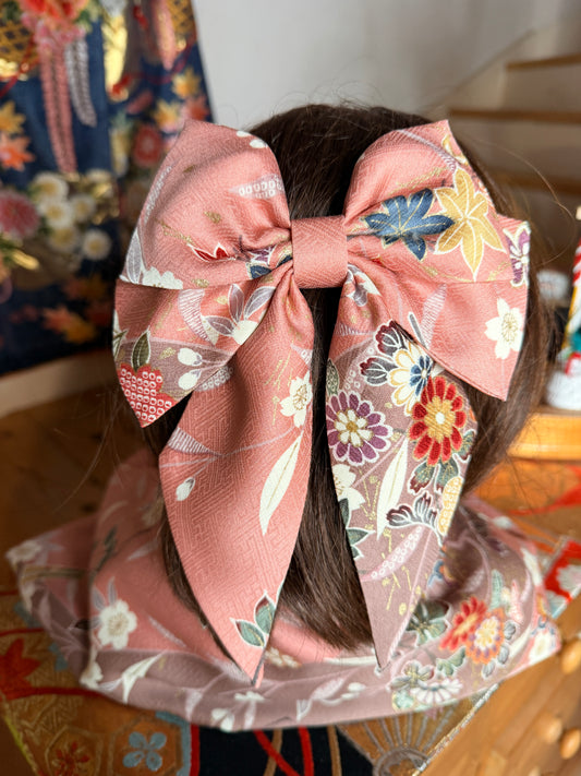 Barette japonaise kimono japonais en soie