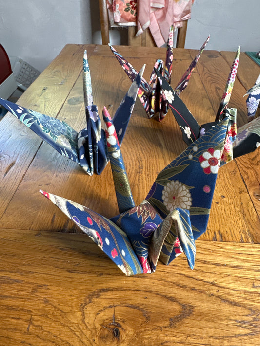 Grue oiseaux japonais en coton