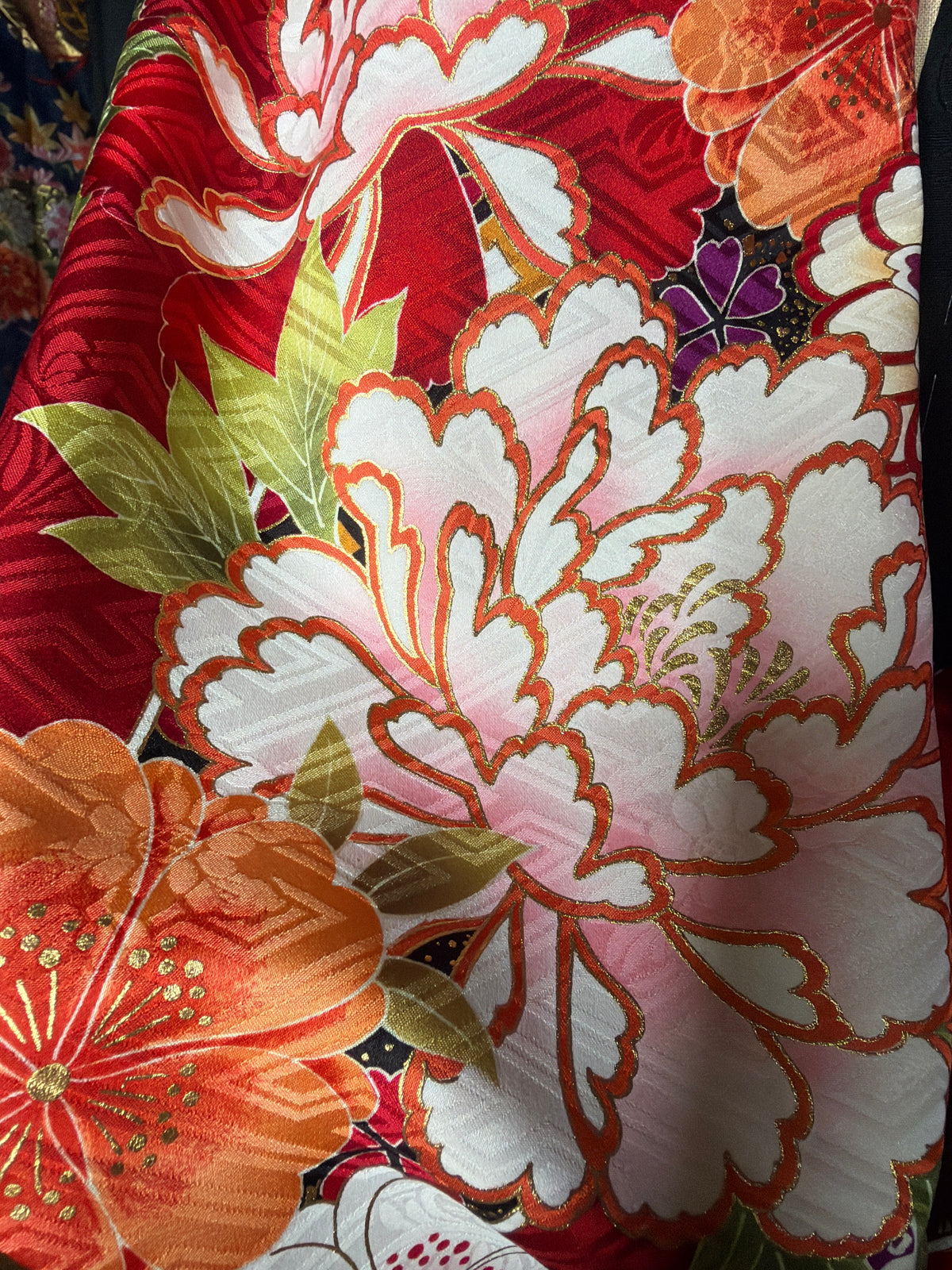 Tour de cou snood kimono japonais Furisode en soie