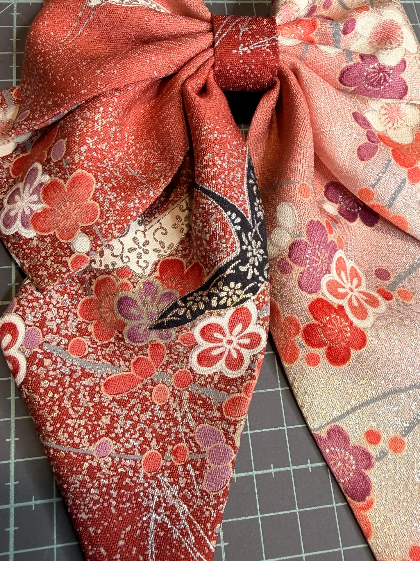 Barette japonaise kimono en soie