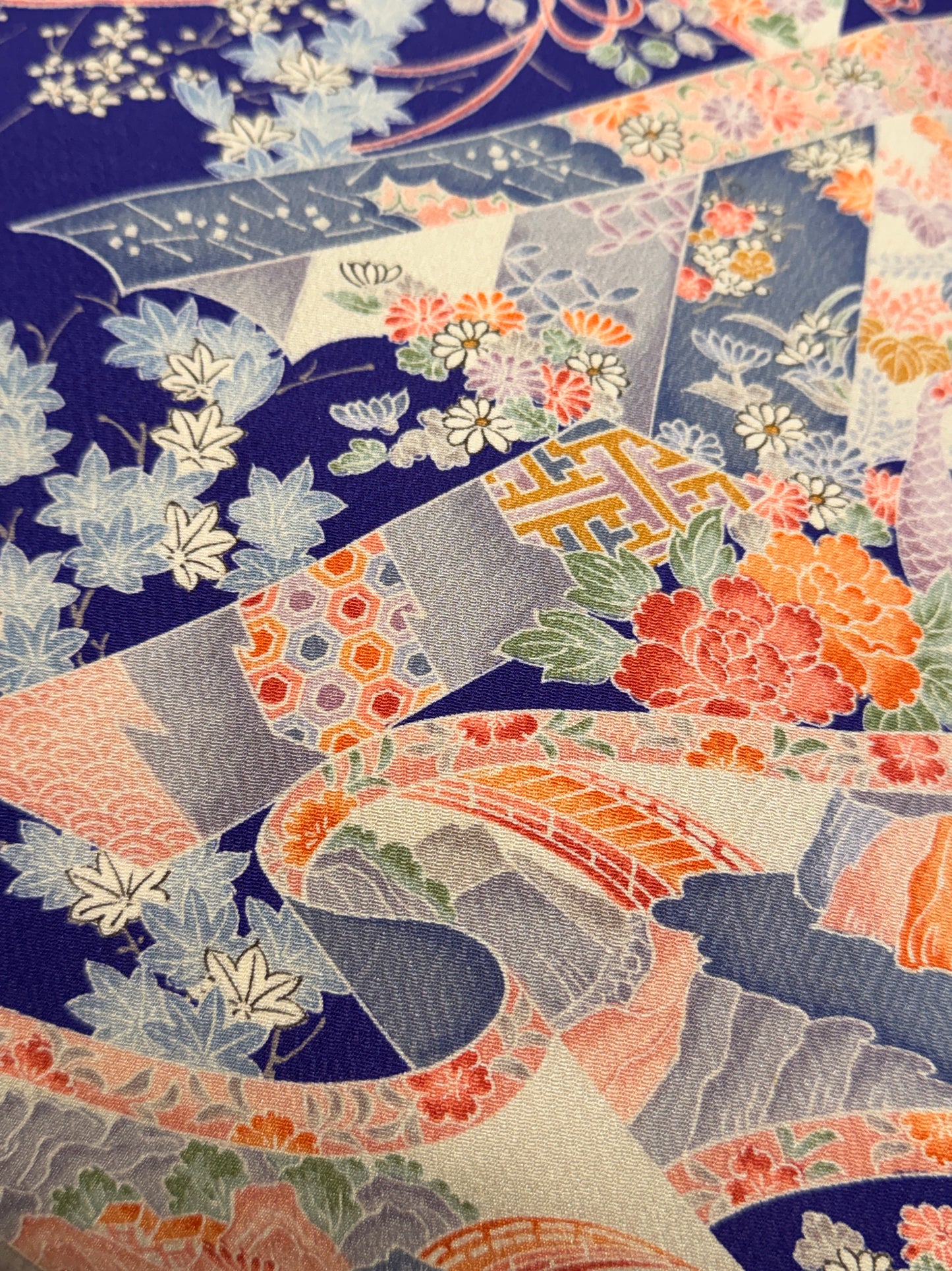 Coussin tissu en soie kimono japonais 35cmx35cm