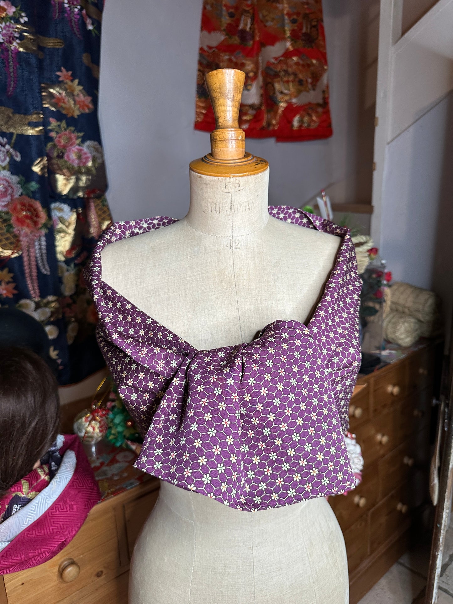 Top tunique kimono japonais en soie Neuf