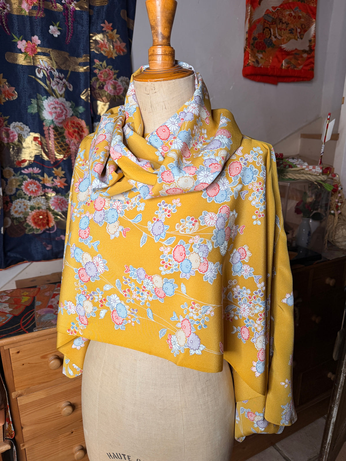 Top tunique kimono en soie 3 en 1
