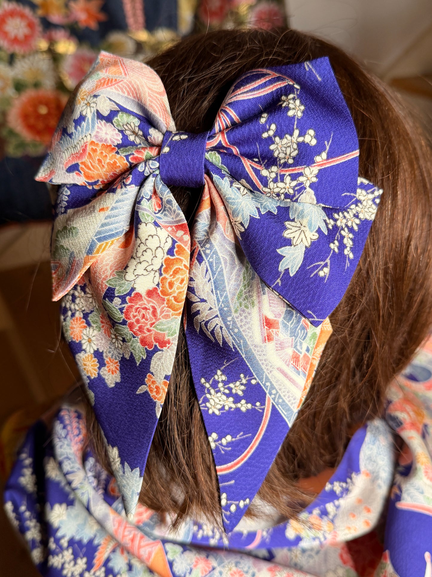 Barette japonaise kimono en soie