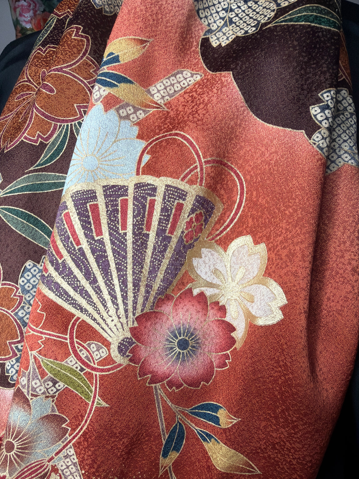 Tour de cou snood furisode kimono japonais en soie