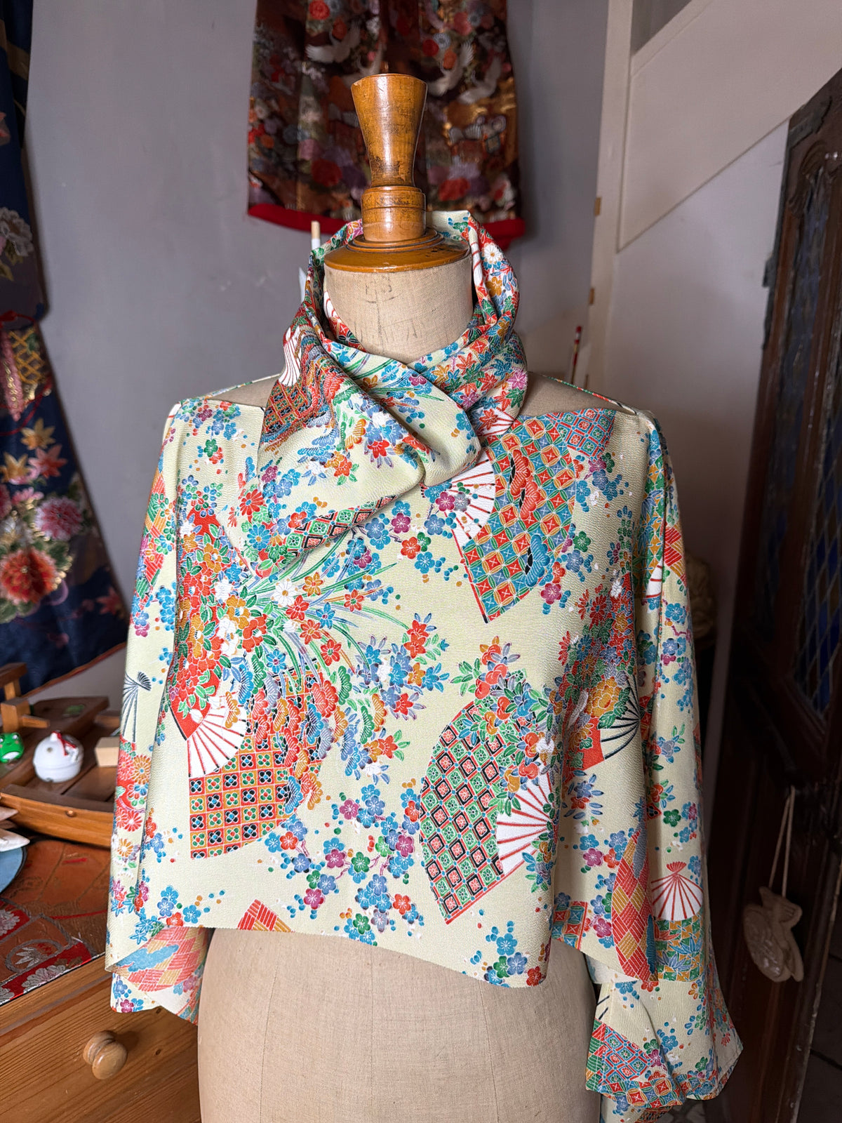 Top tunique 3 en 1 kimono japonais en soie