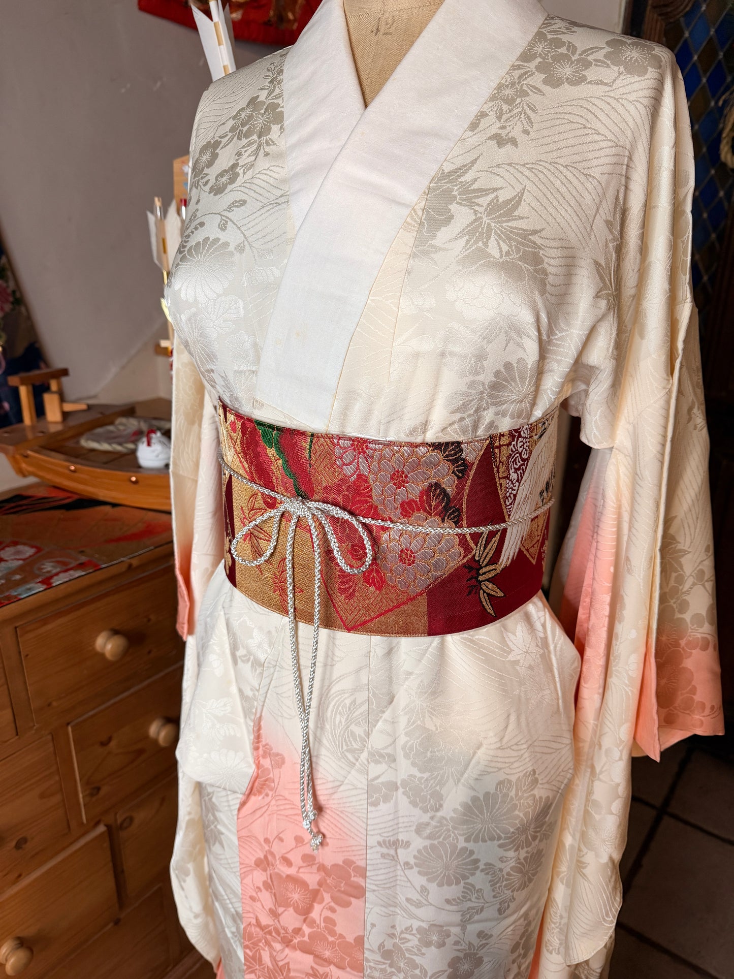 Obi ceinture de kimono japonais avec cordelette