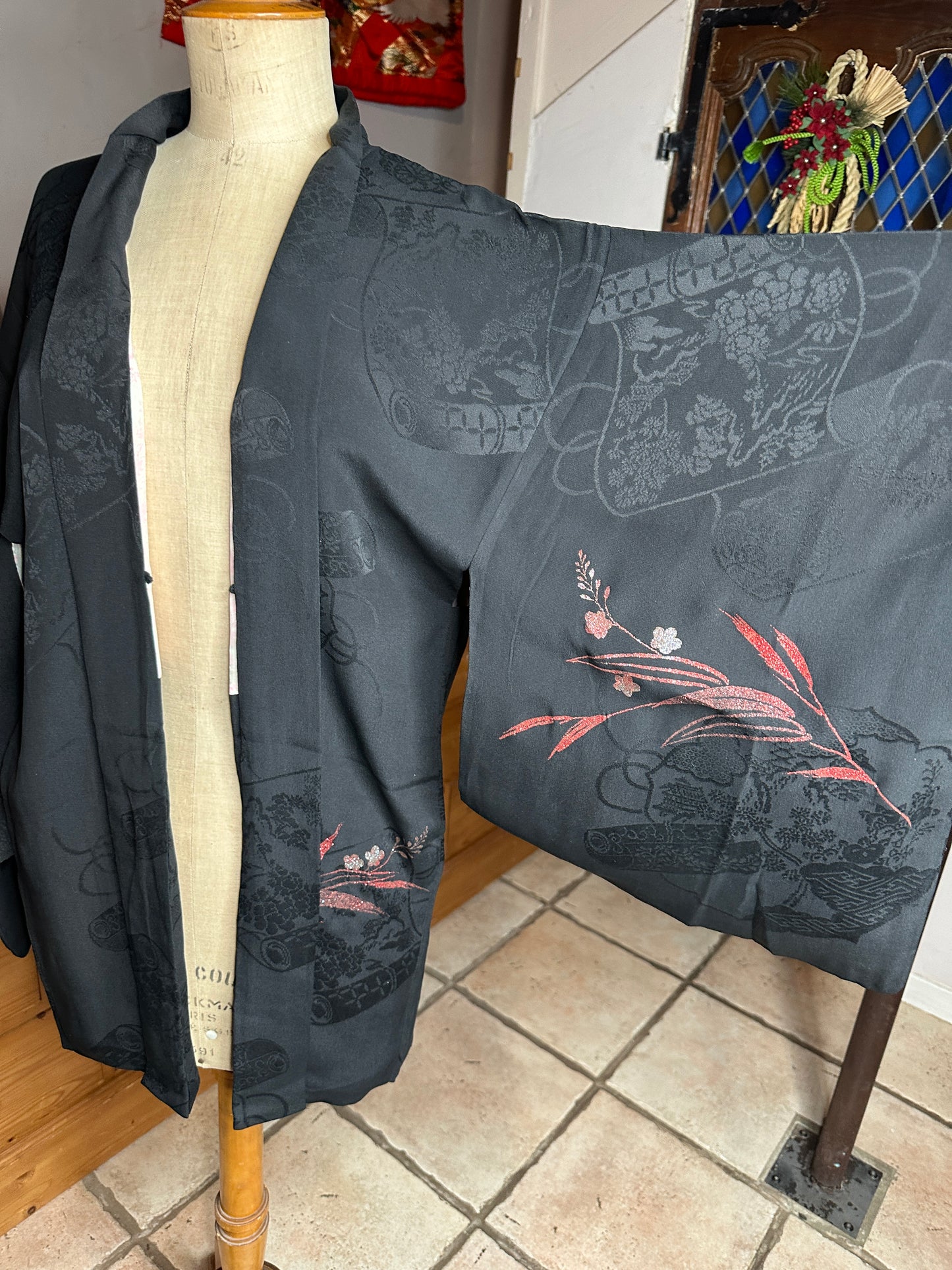 Haori veste de kimono japonais en soie Neuf