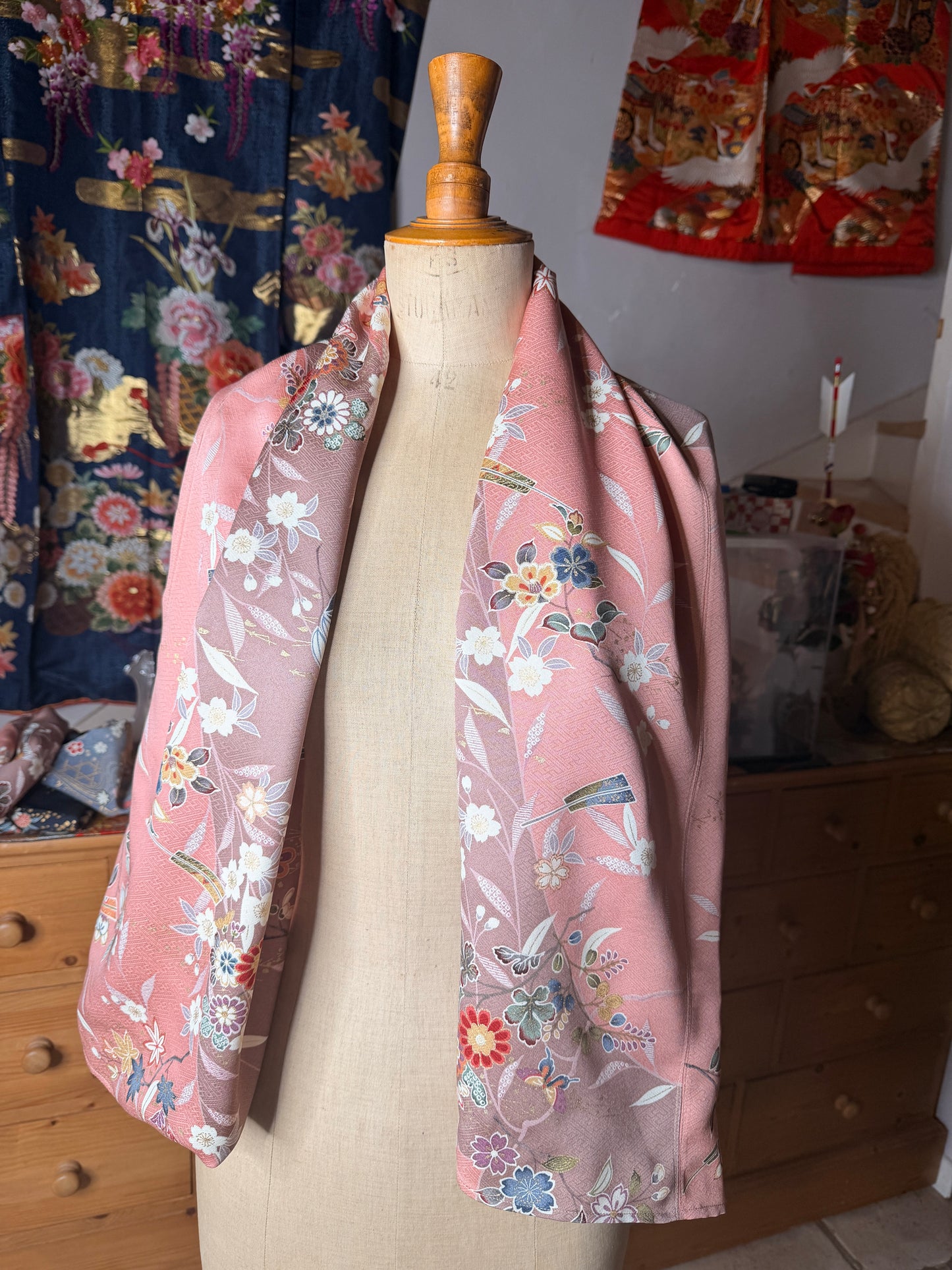 Top tunique kimono japonais en soie