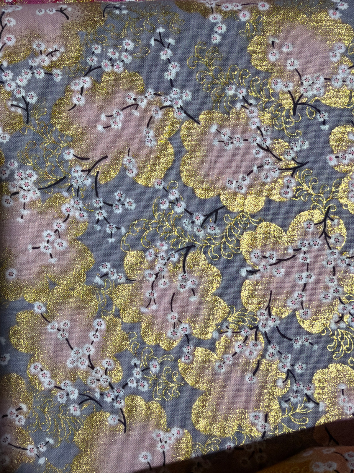 Tissu japonais en coton fleur de cerisier japonaise 4 couleurs disponibles