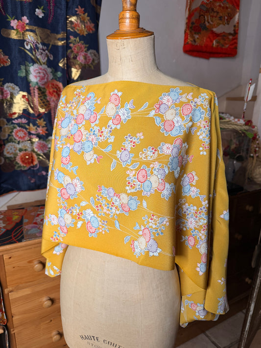 Top tunique kimono en soie 3 en 1