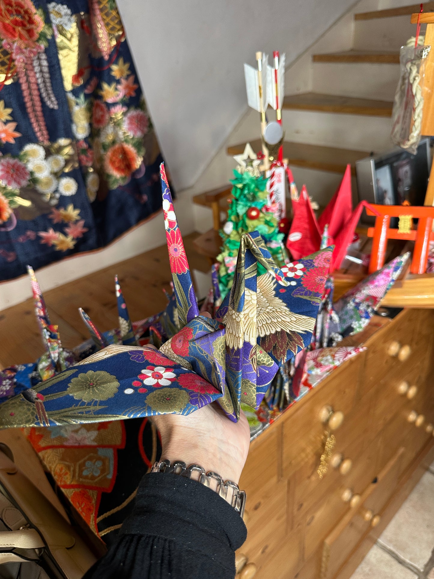 Grue oiseau en coton Japonais