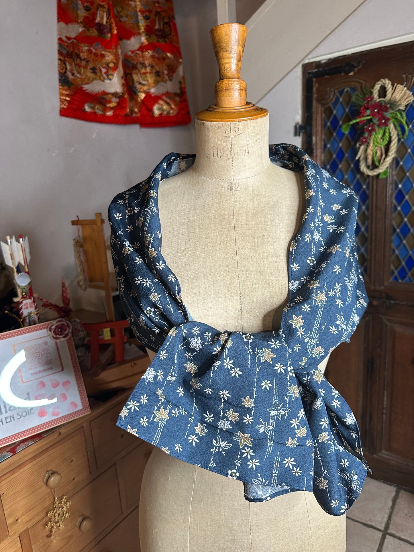 Foulard kimono japonais en soie