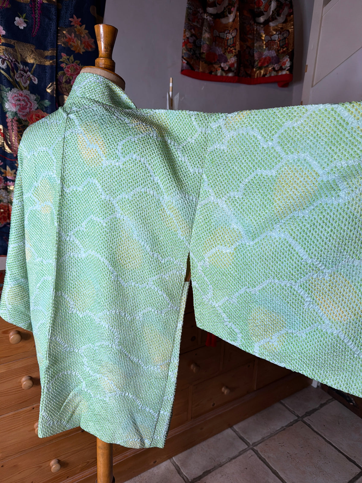 Haori veste de kimono japonais en soie Shibori Neuf