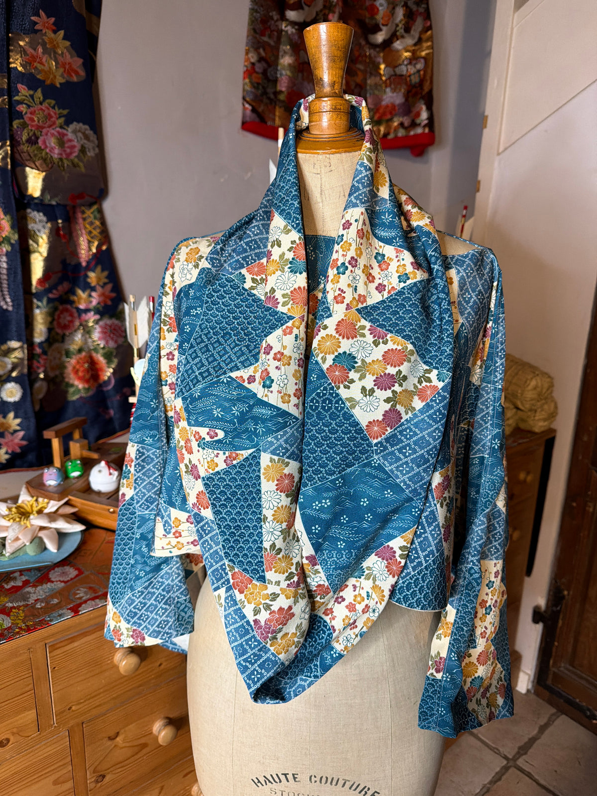 Top tunique 3 en 1 kimono japonais en soie