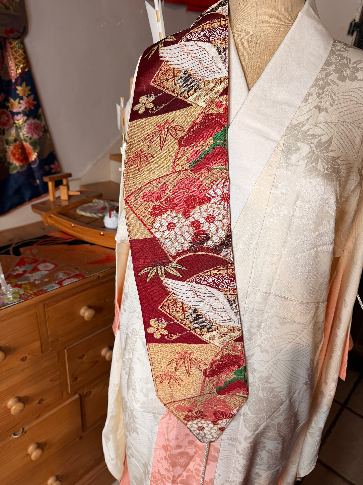 Obi ceinture de kimono japonais avec cordelette