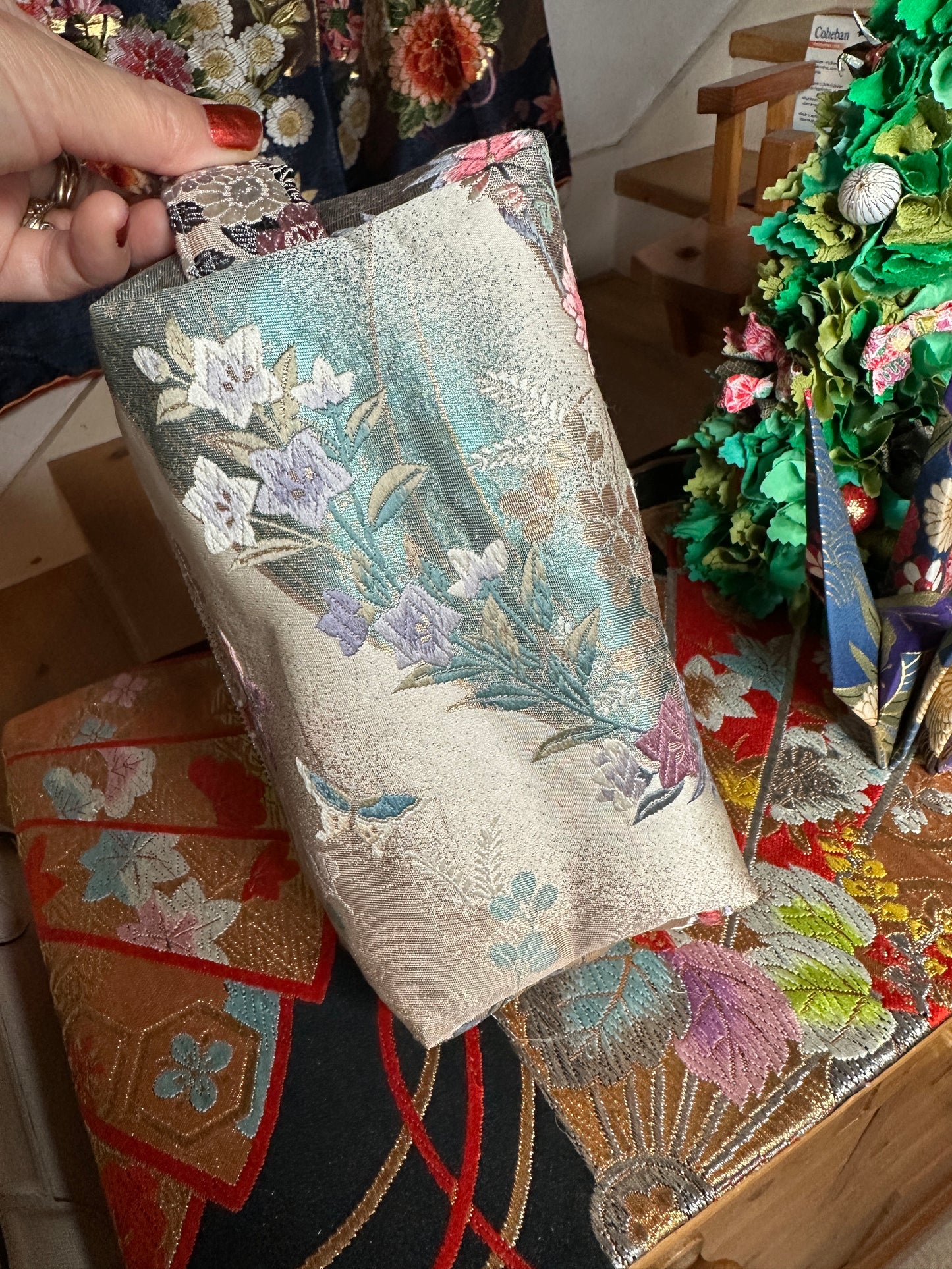 Trousse de toilette Obi kimono japonais en soie