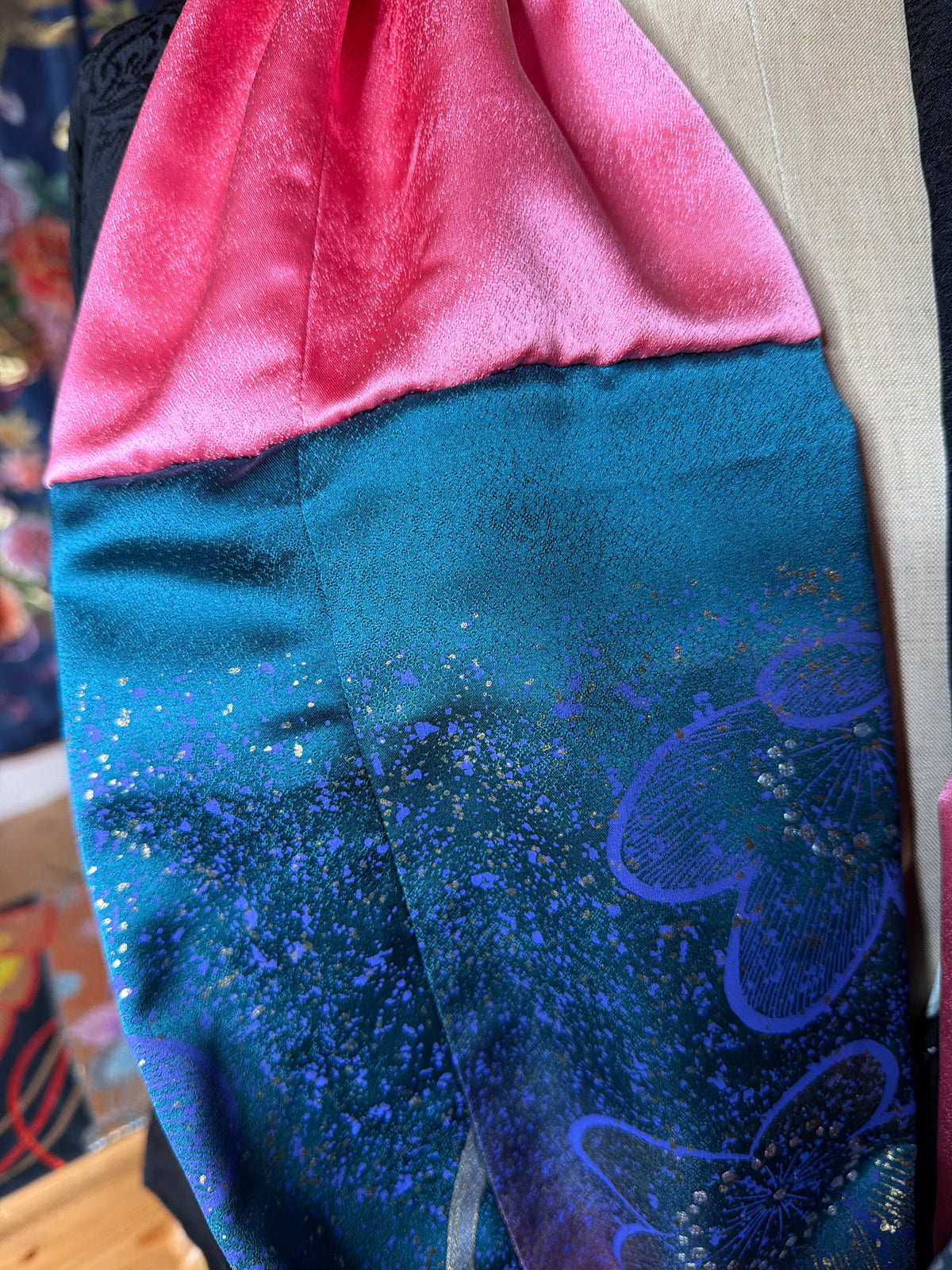 Tour de cou snood furisode kimono japonais en soie