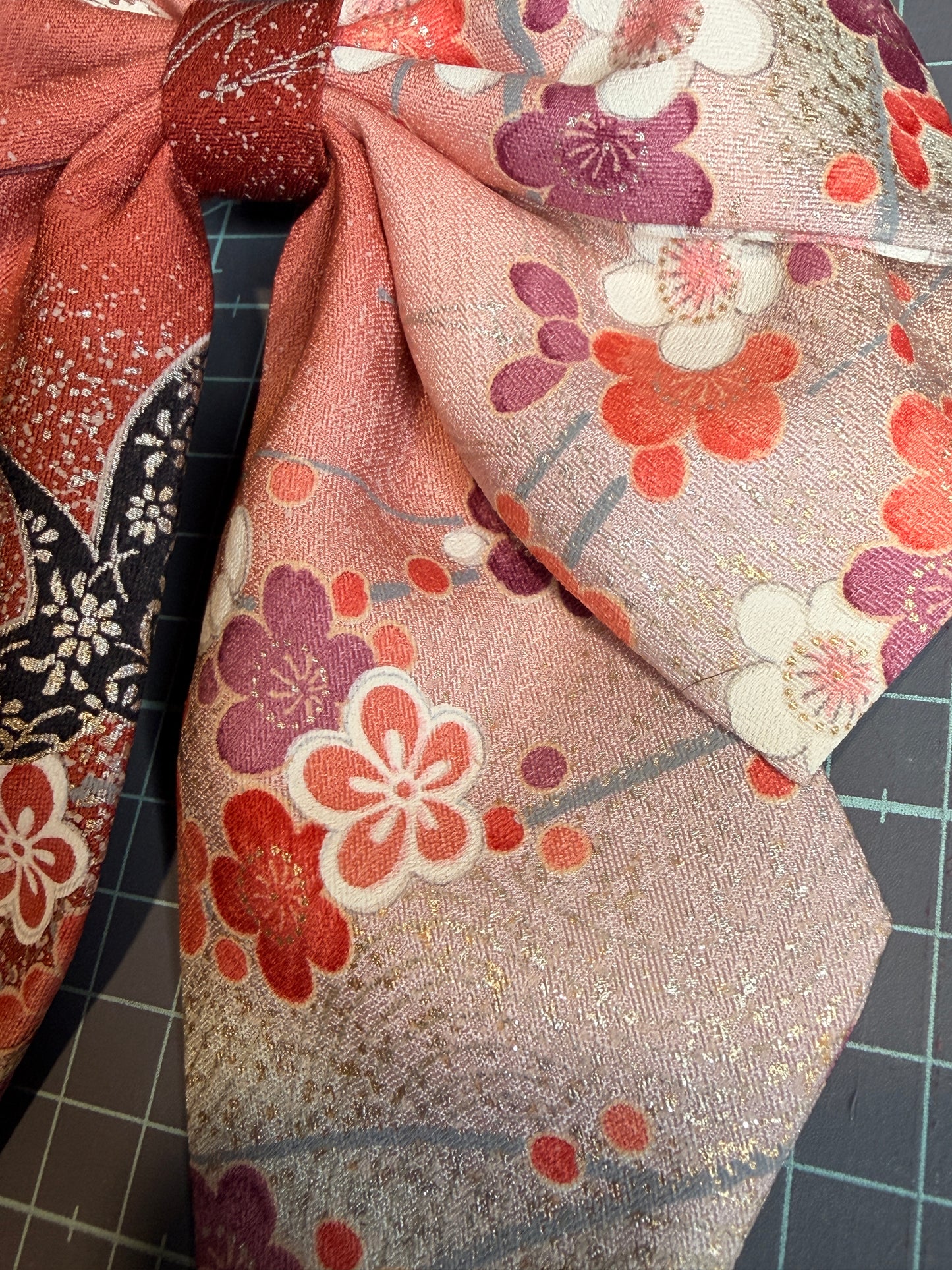 Barette japonaise kimono en soie