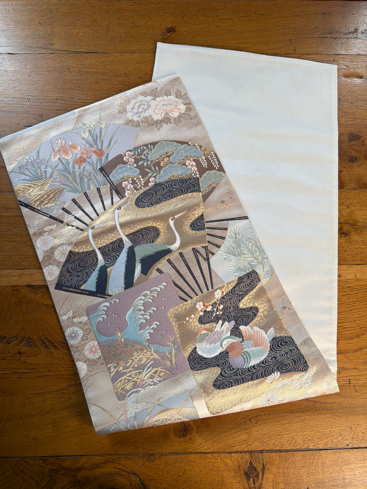 Chemin de table Obi en soie kimono japonais