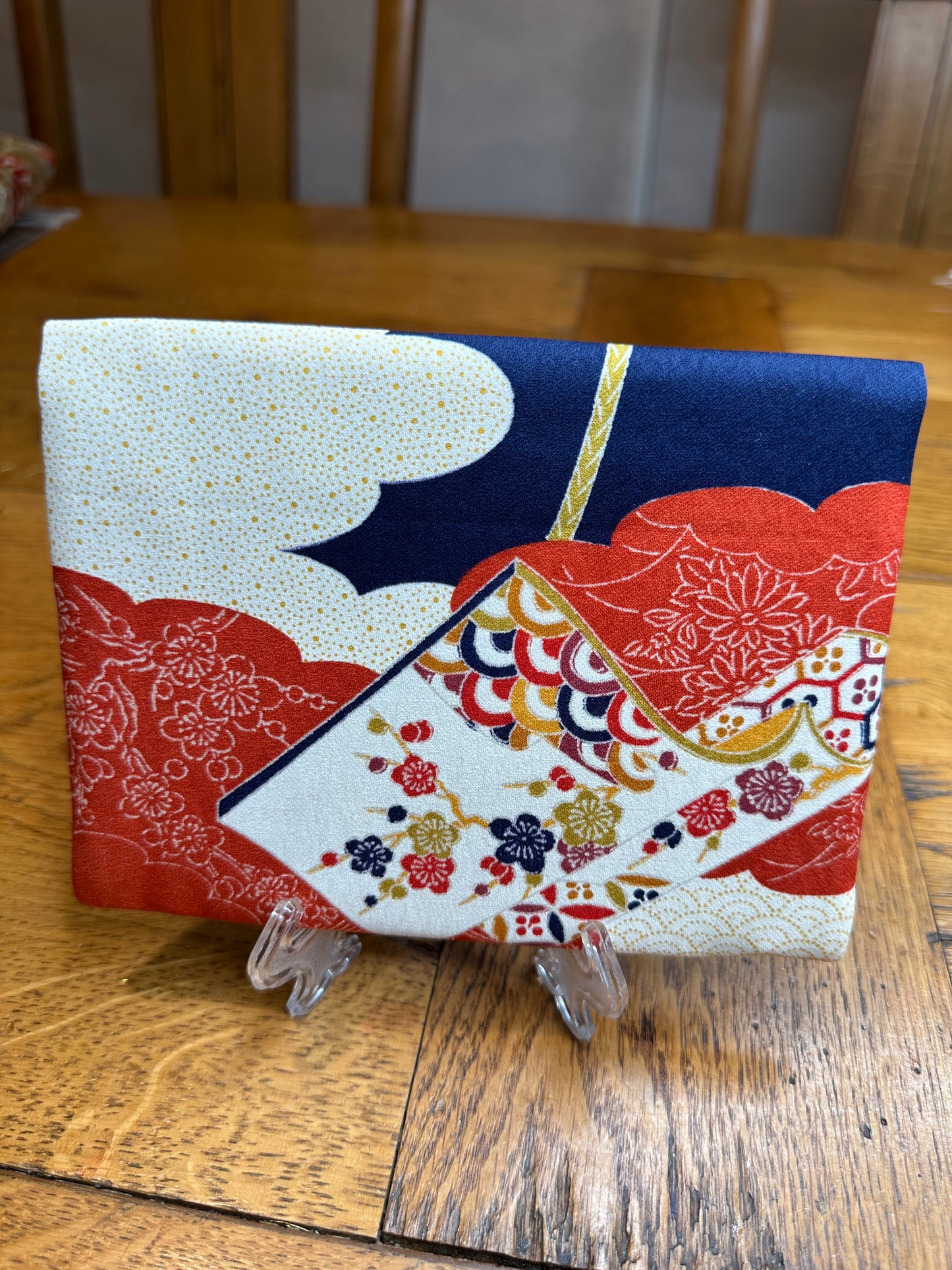 Pochette 2 compartiments kimono japonais en soie
