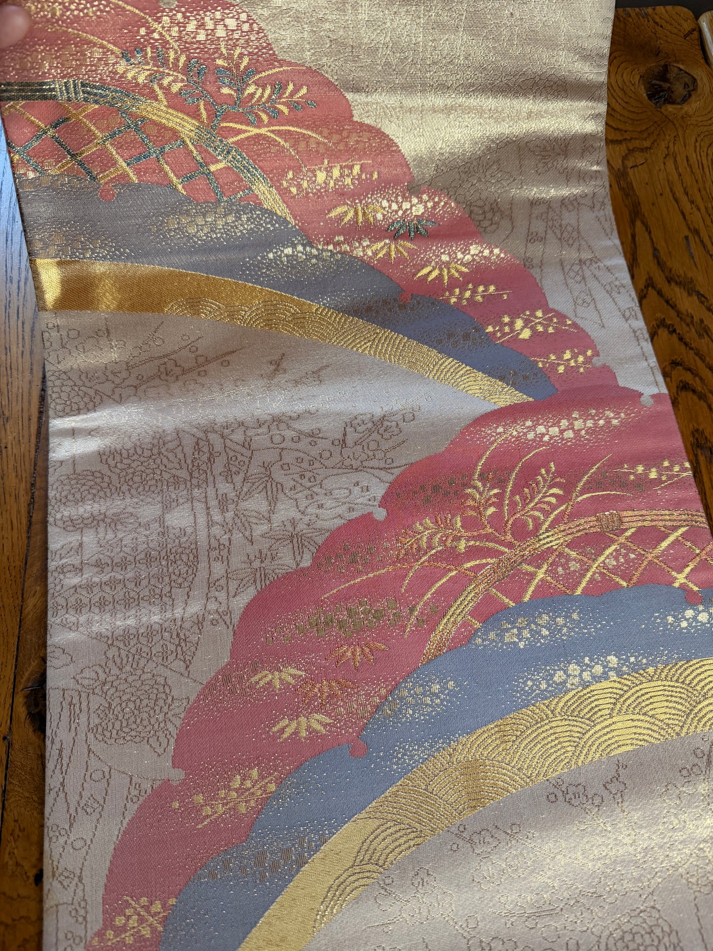 Chemin de table Obi japonais en soie