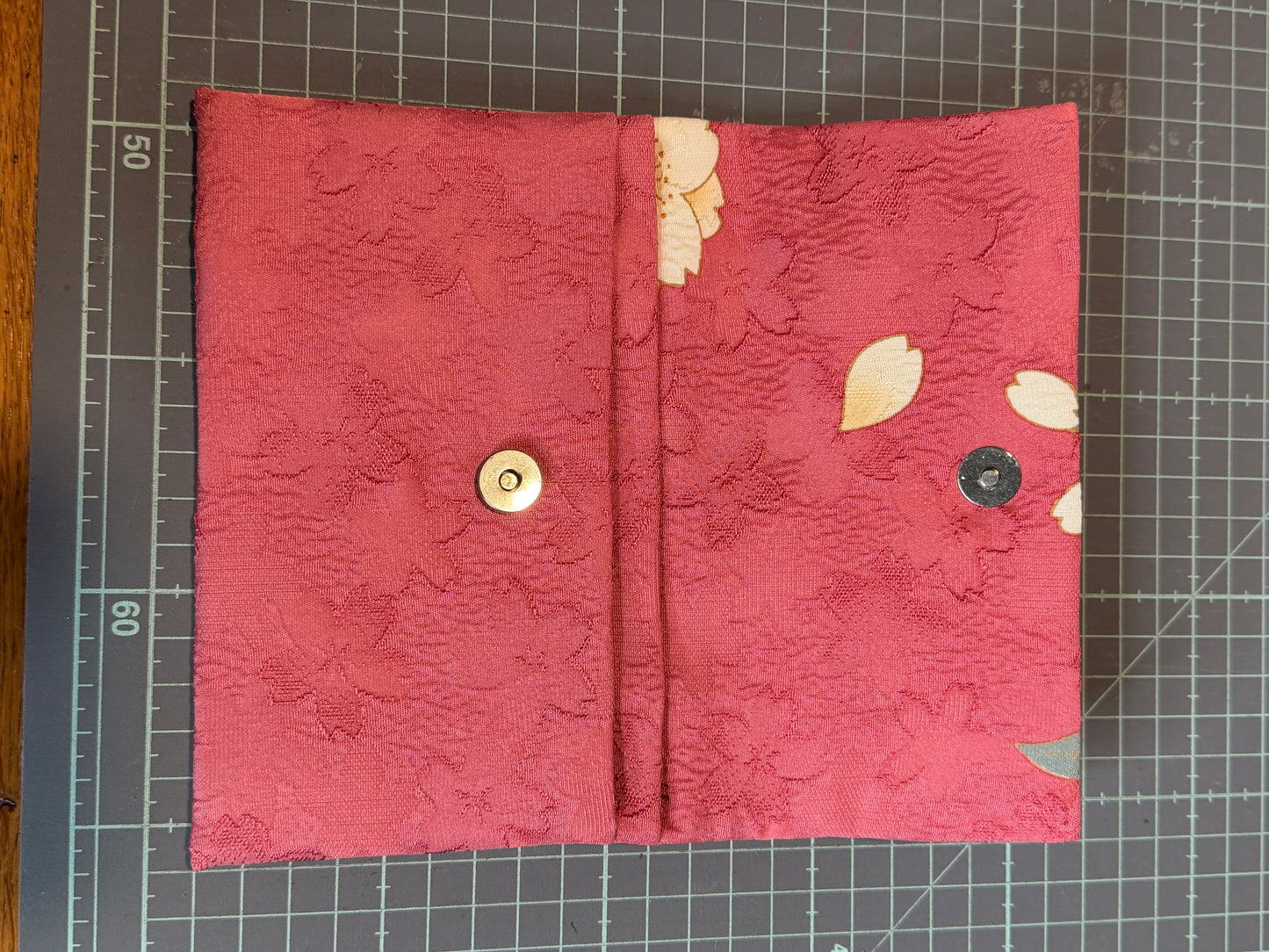 Pochette 2 compartiments passeport en tissu kimono japonais Furisode soie Neuf