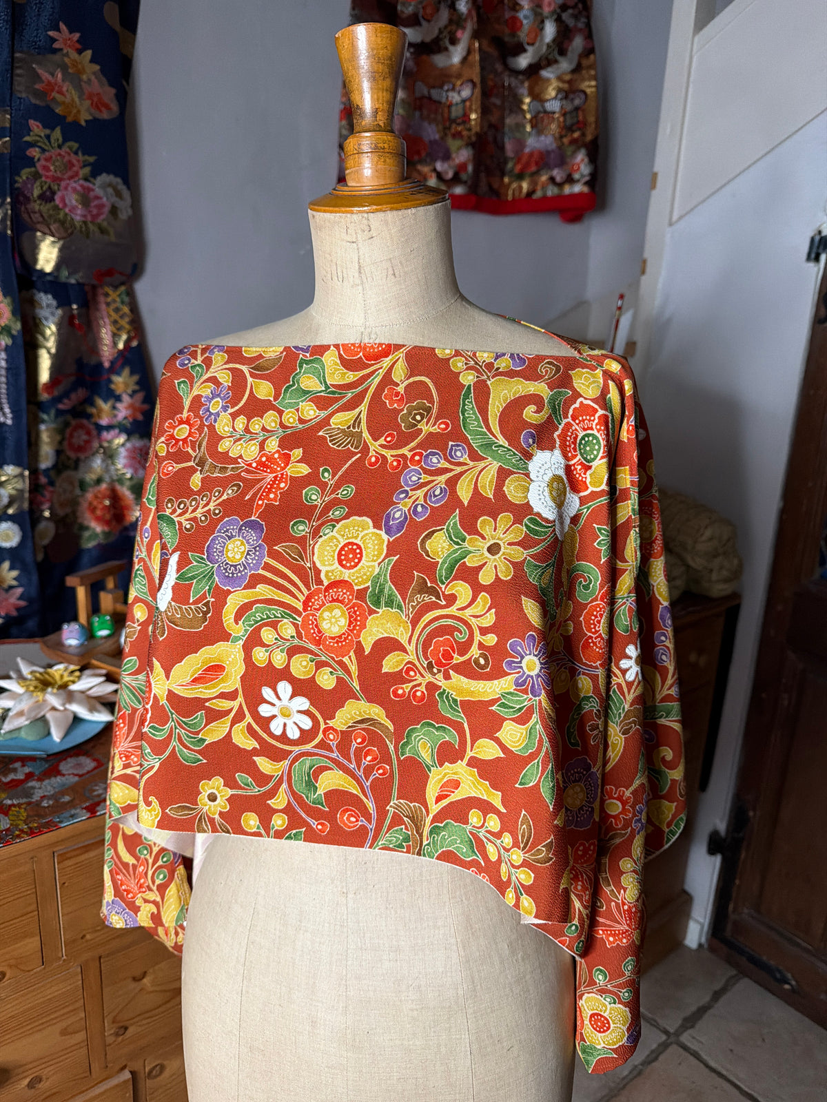 Top tunique 3 en 1 kimono japonais en soie