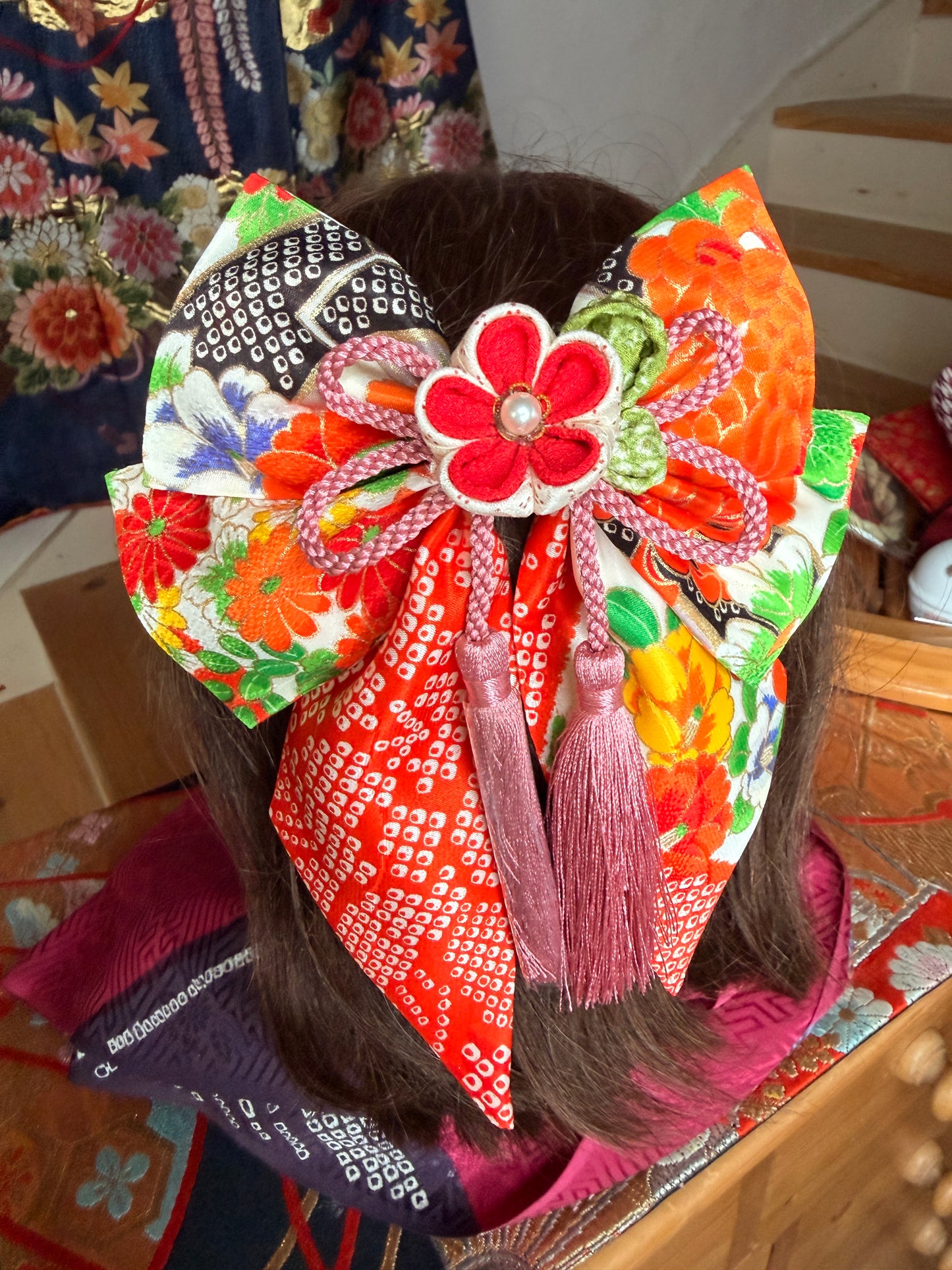 Barette pour les cheveux kimono japonais enfant