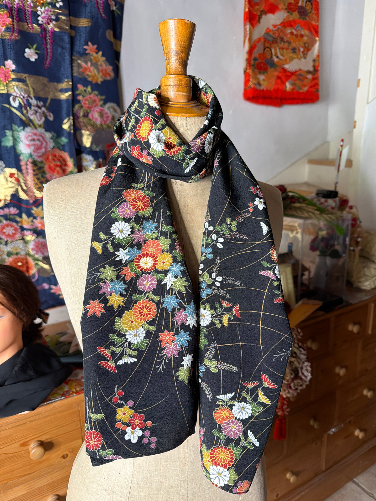 Foulard kimono japonais en soie Neuf