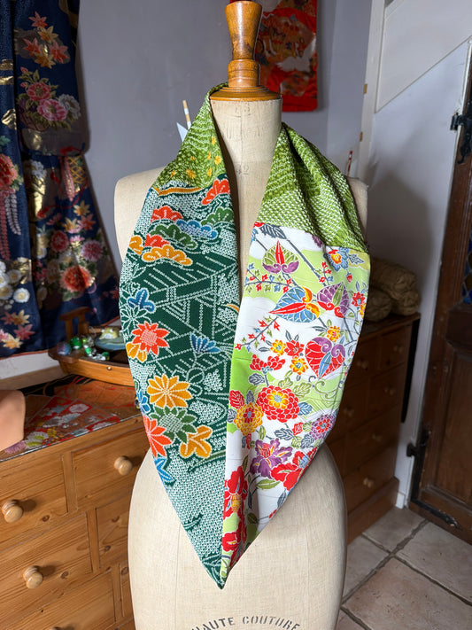 Toir de cou Snood foulard kimono japonais en soie