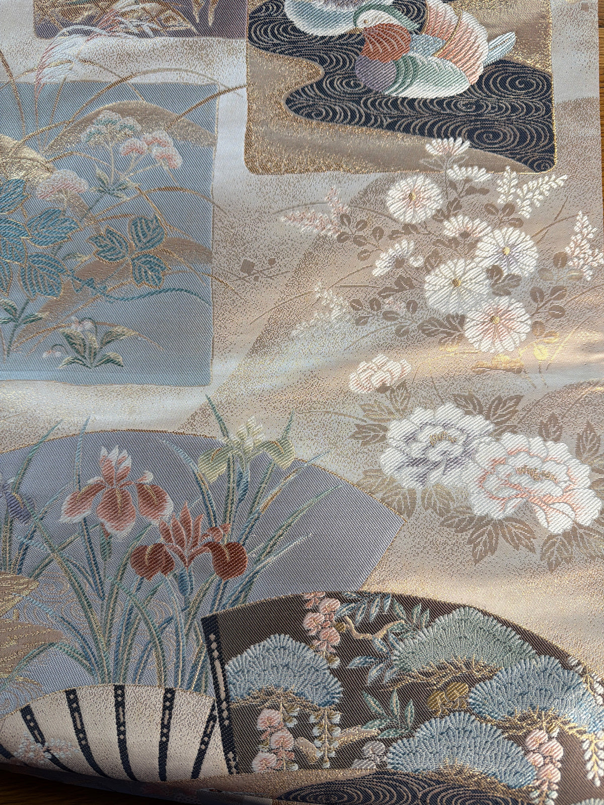 Chemin de table Obi en soie kimono japonais