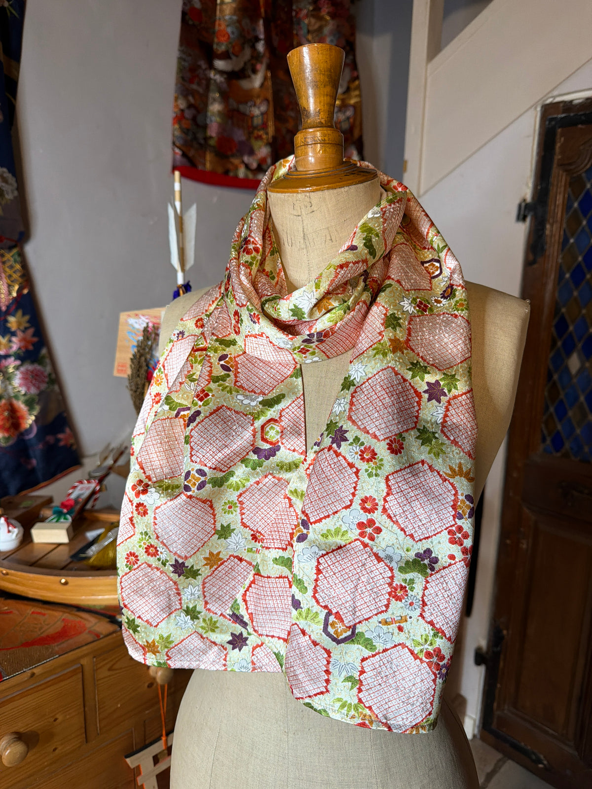Foulard kimono japonais en soie