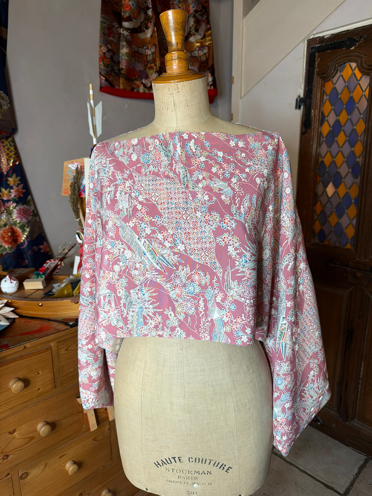Top tunique 3 en 1 kimono japonais en soie