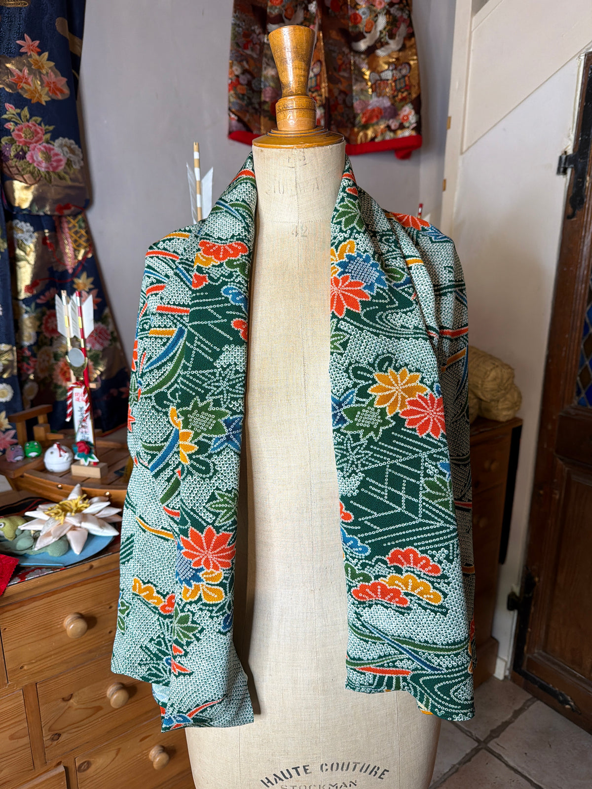 Top tunique 3 en 1 kimono japonais en soie Hamachirimen