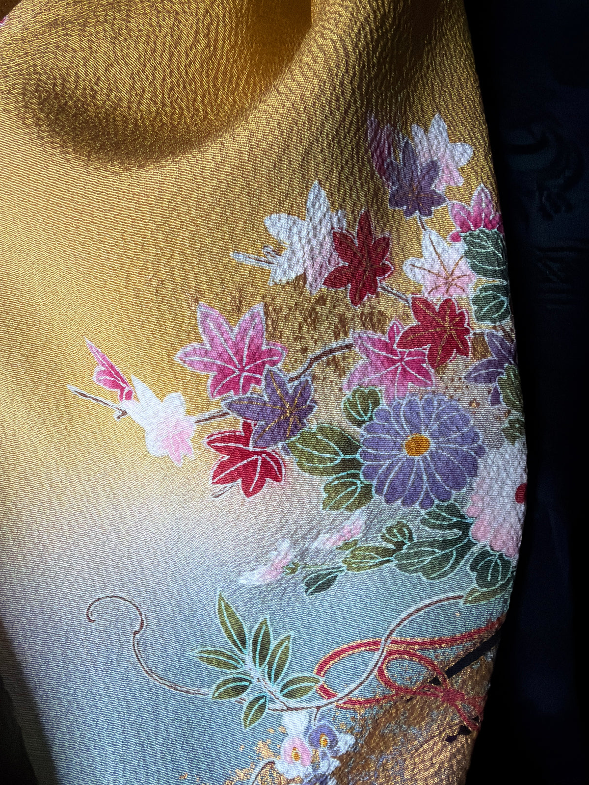 Tour de cou snood kimono japonais Furisode en soie