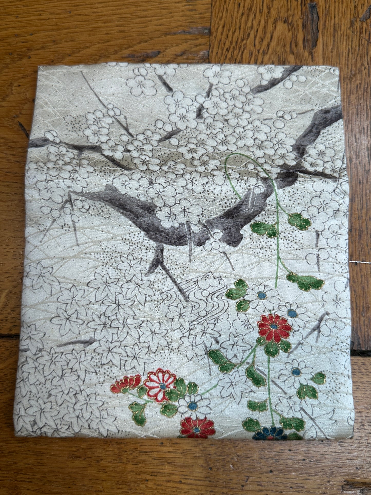 Pochette 2 compartiments kimono japonais en soie