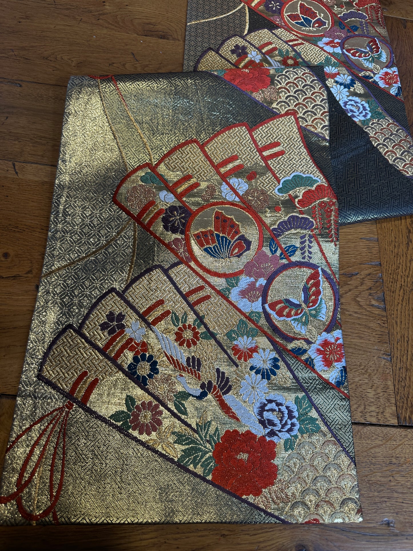 Chemin de table Obi en soie kimono japonais