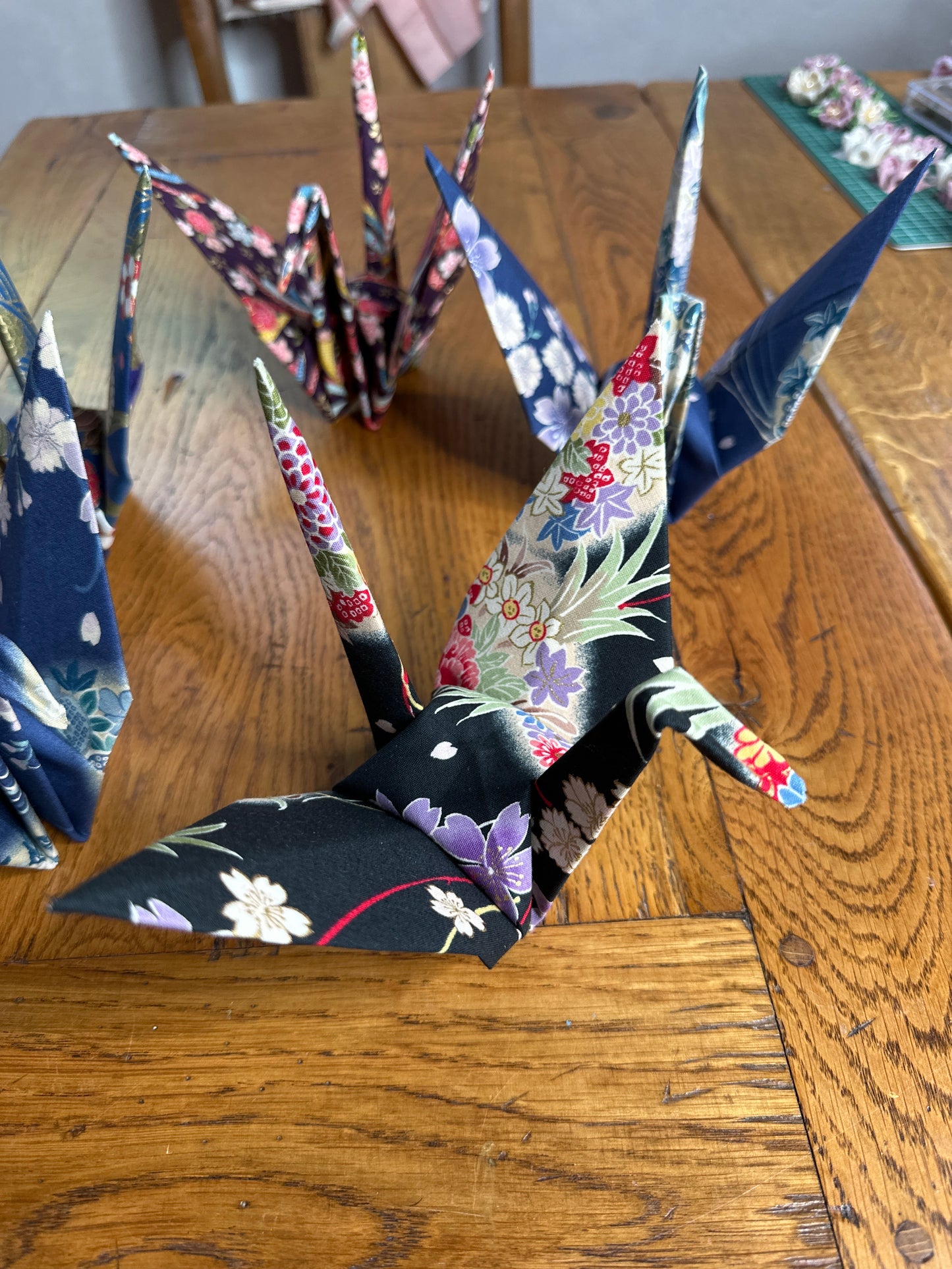 Grue oiseaux japonais en coton