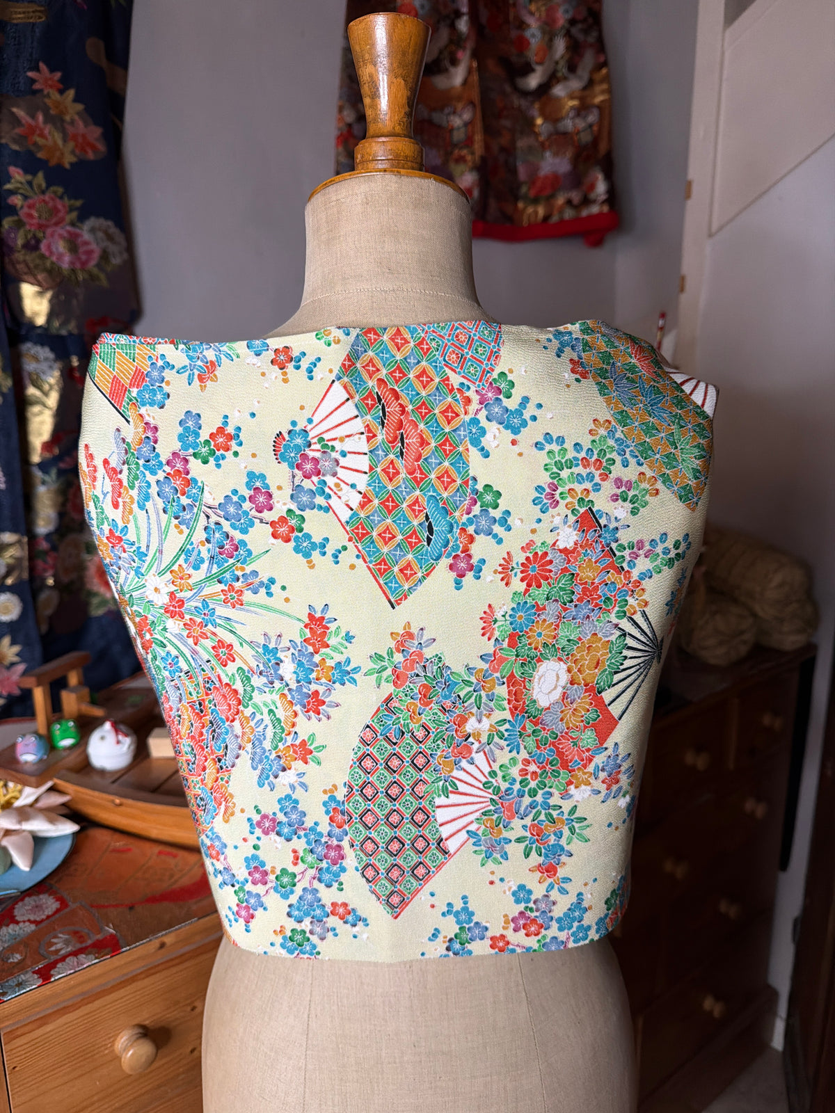 Top tunique 3 en 1 kimono japonais en soie
