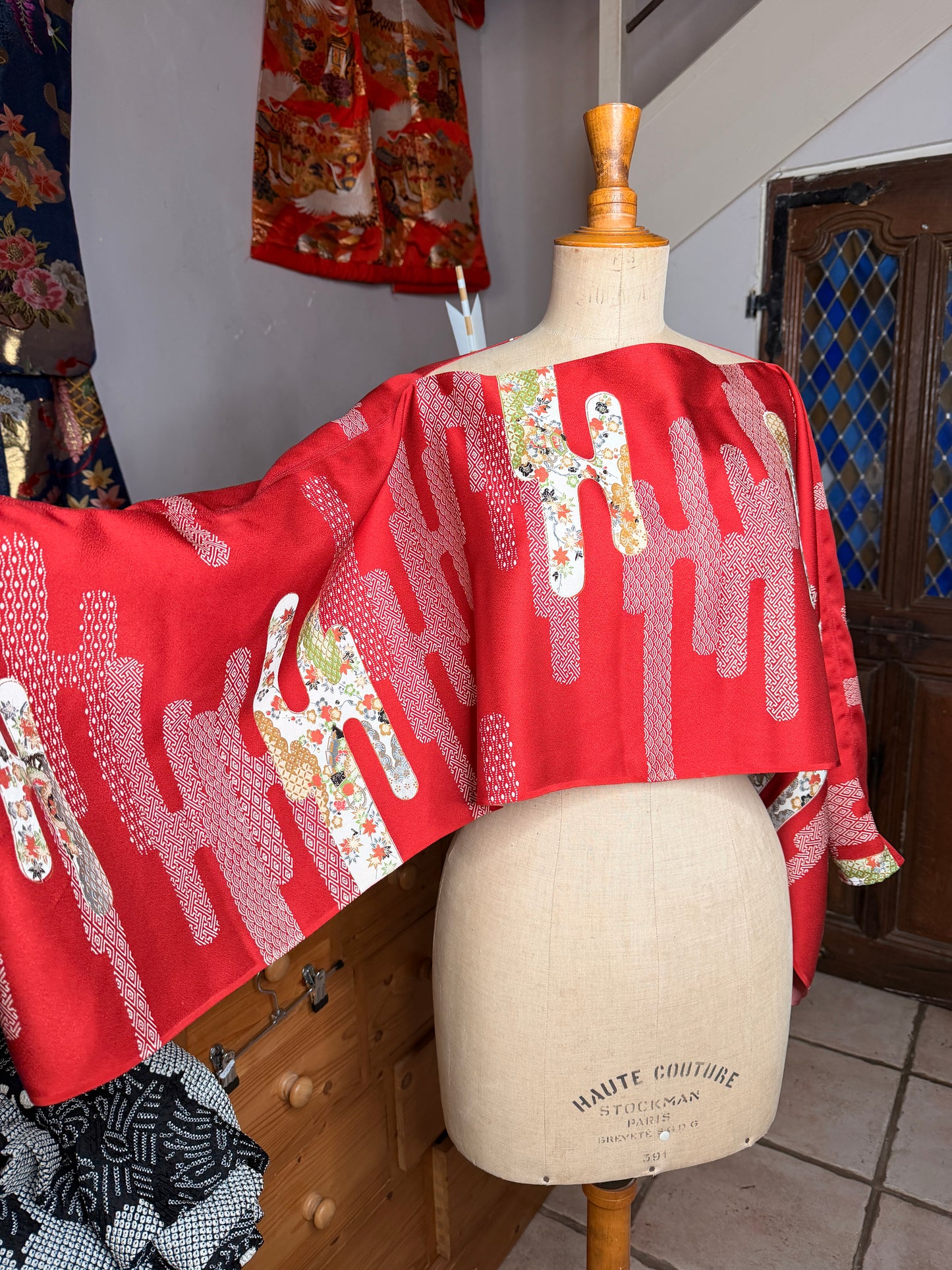 Top tunique 3 en 1 kimono japonais en soie