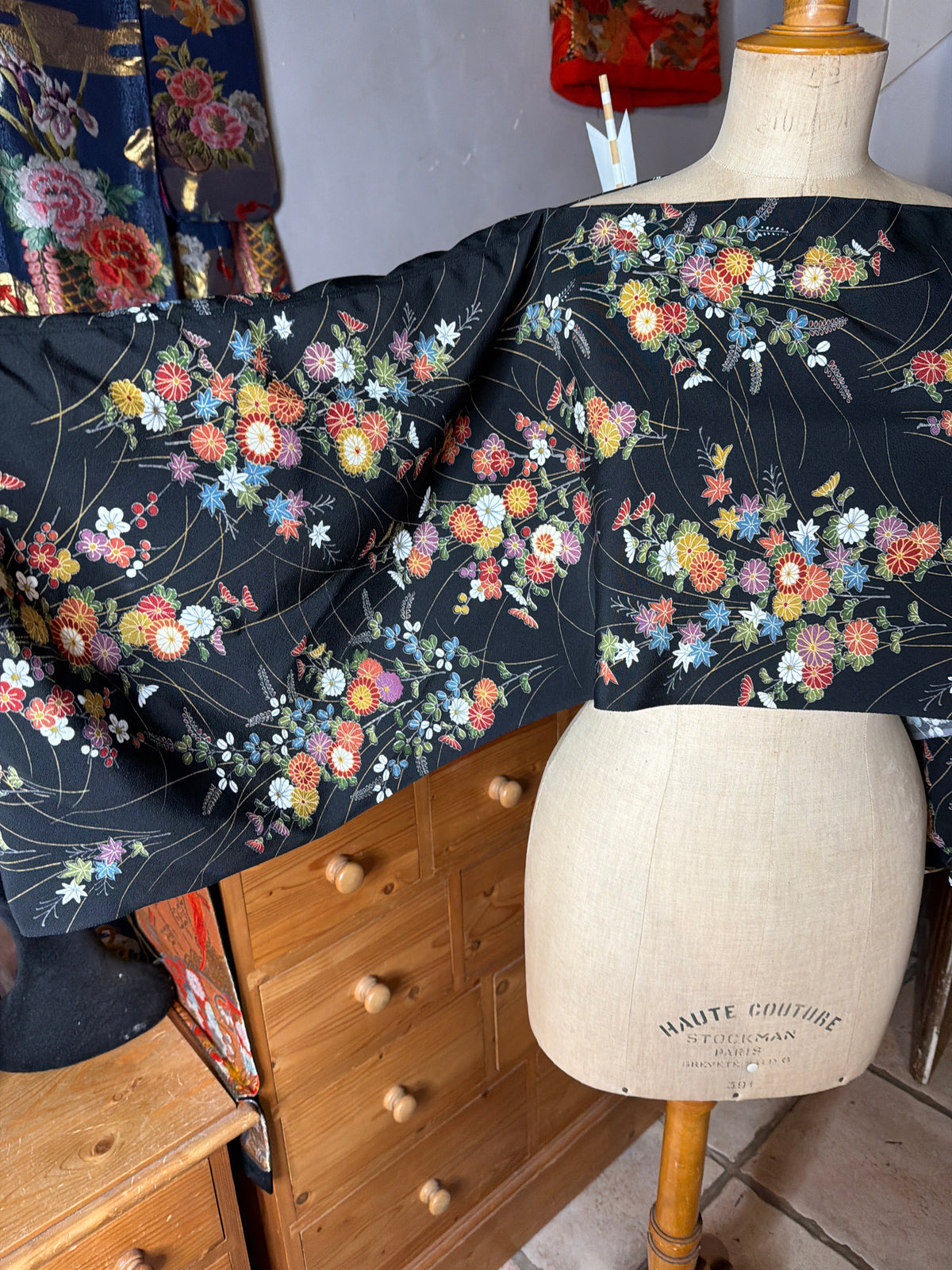 Top tunique kimono japonais en soie