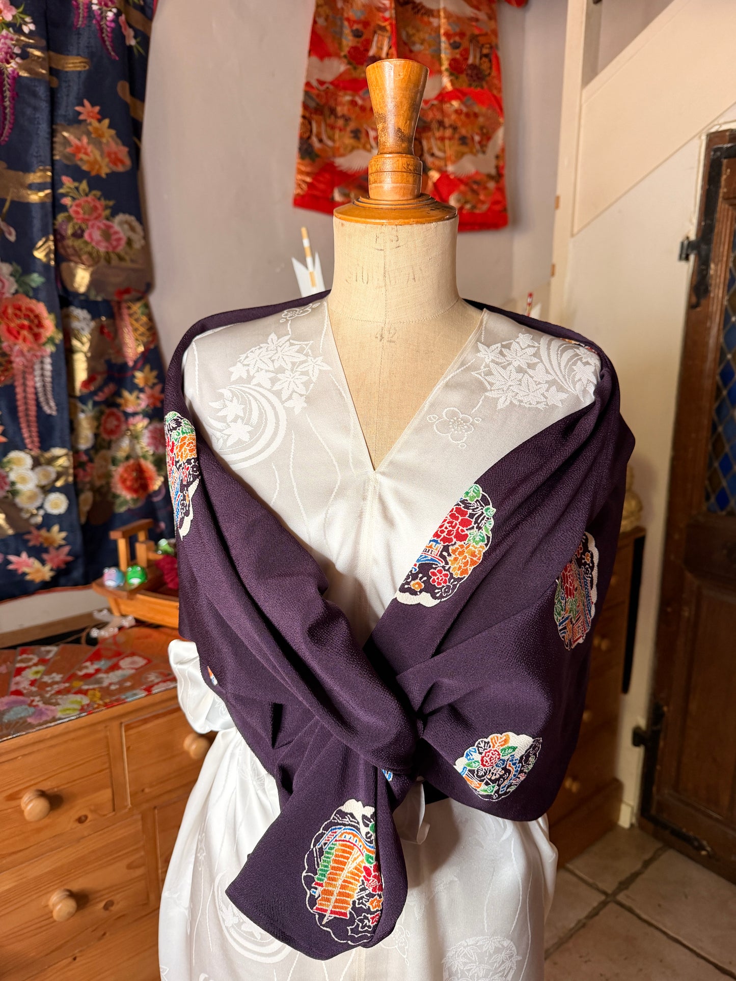 Top tunique kimono japonais en soie Neuf