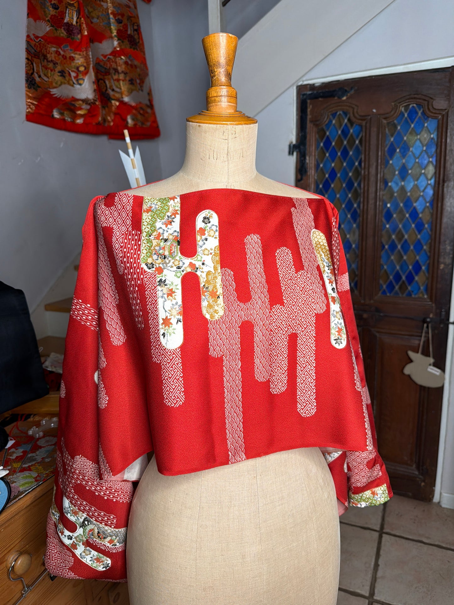 Top tunique 3 en 1 kimono japonais en soie