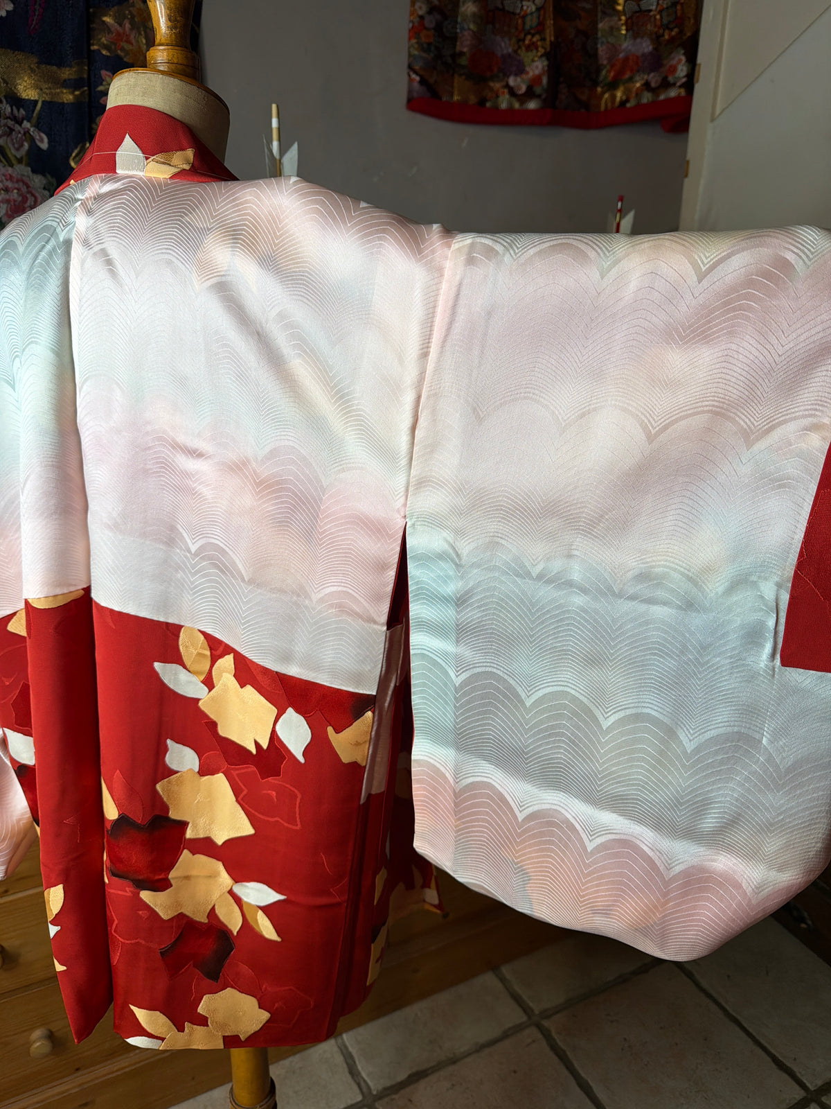 Haori veste de kimono japonais en soie Neuf