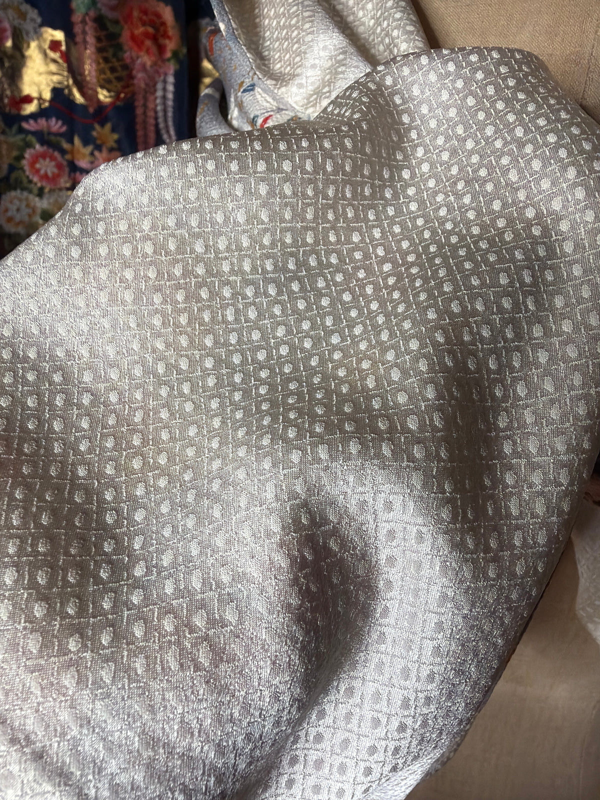 Foulard châle réversible en soie de kimono japonais