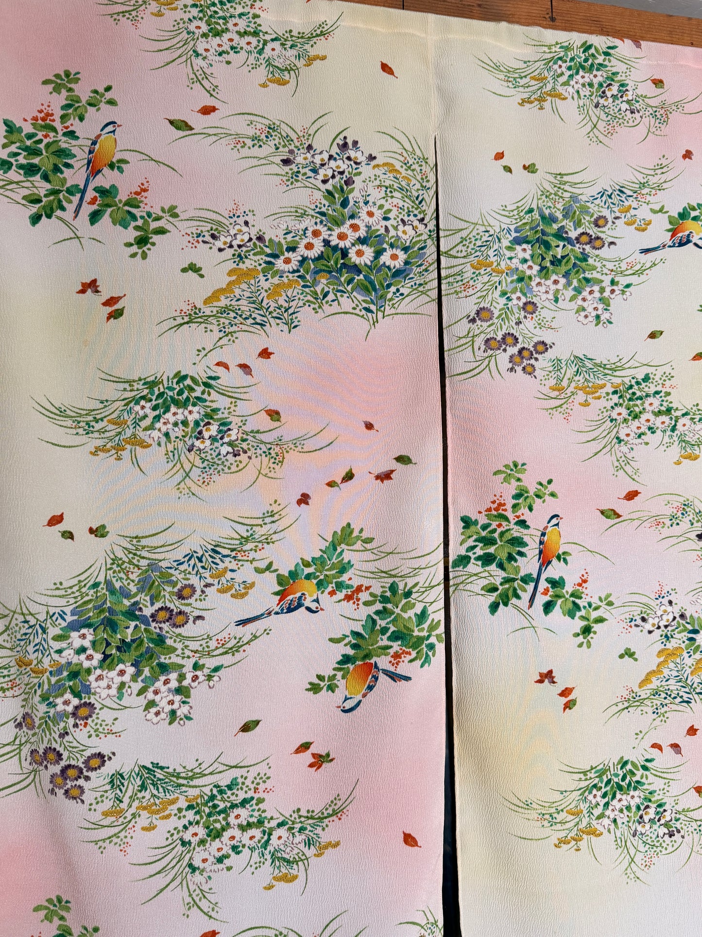 Noren Rideaux japonais 2 panneaux en kimono soie