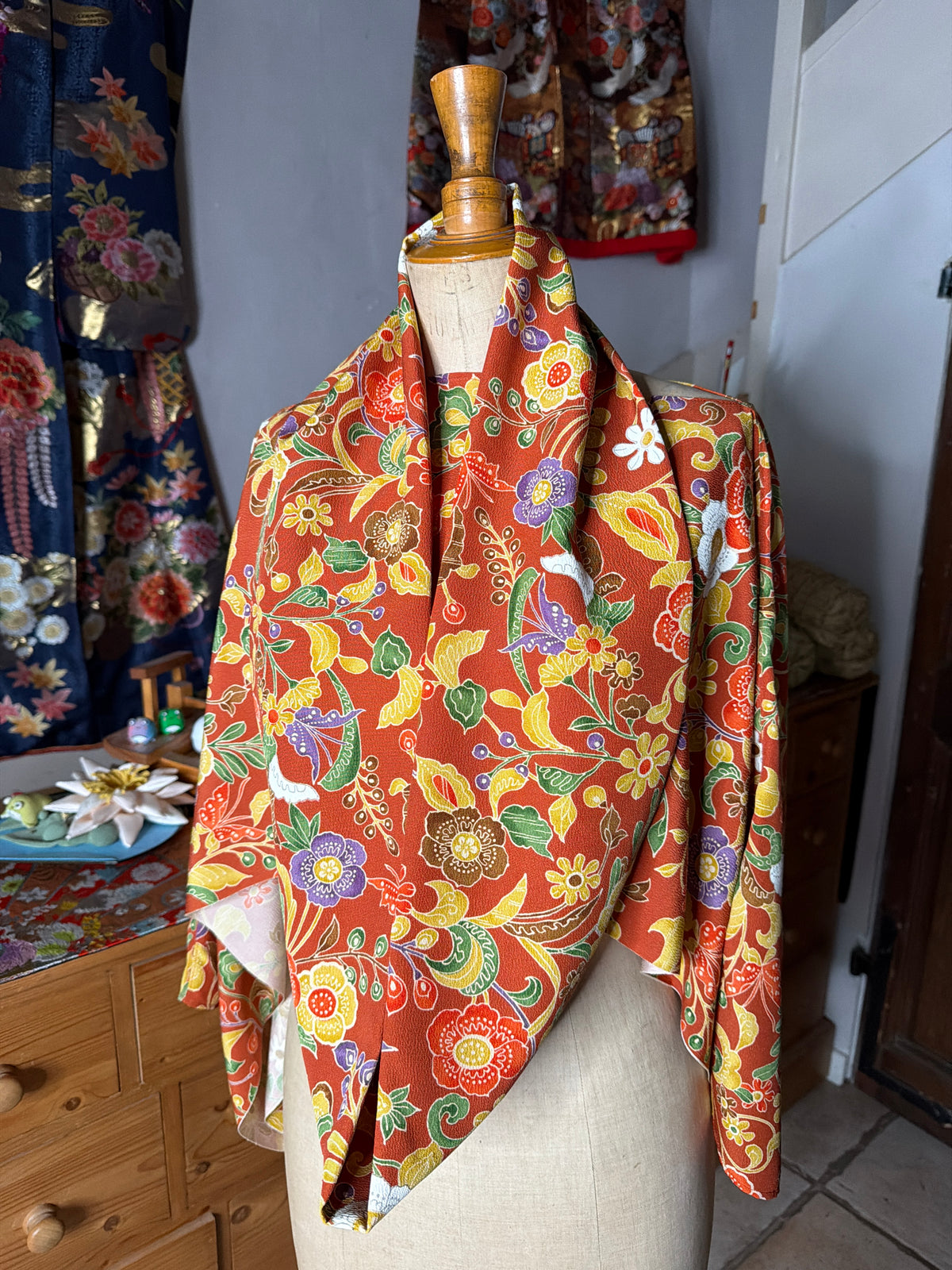 Top tunique 3 en 1 kimono japonais en soie