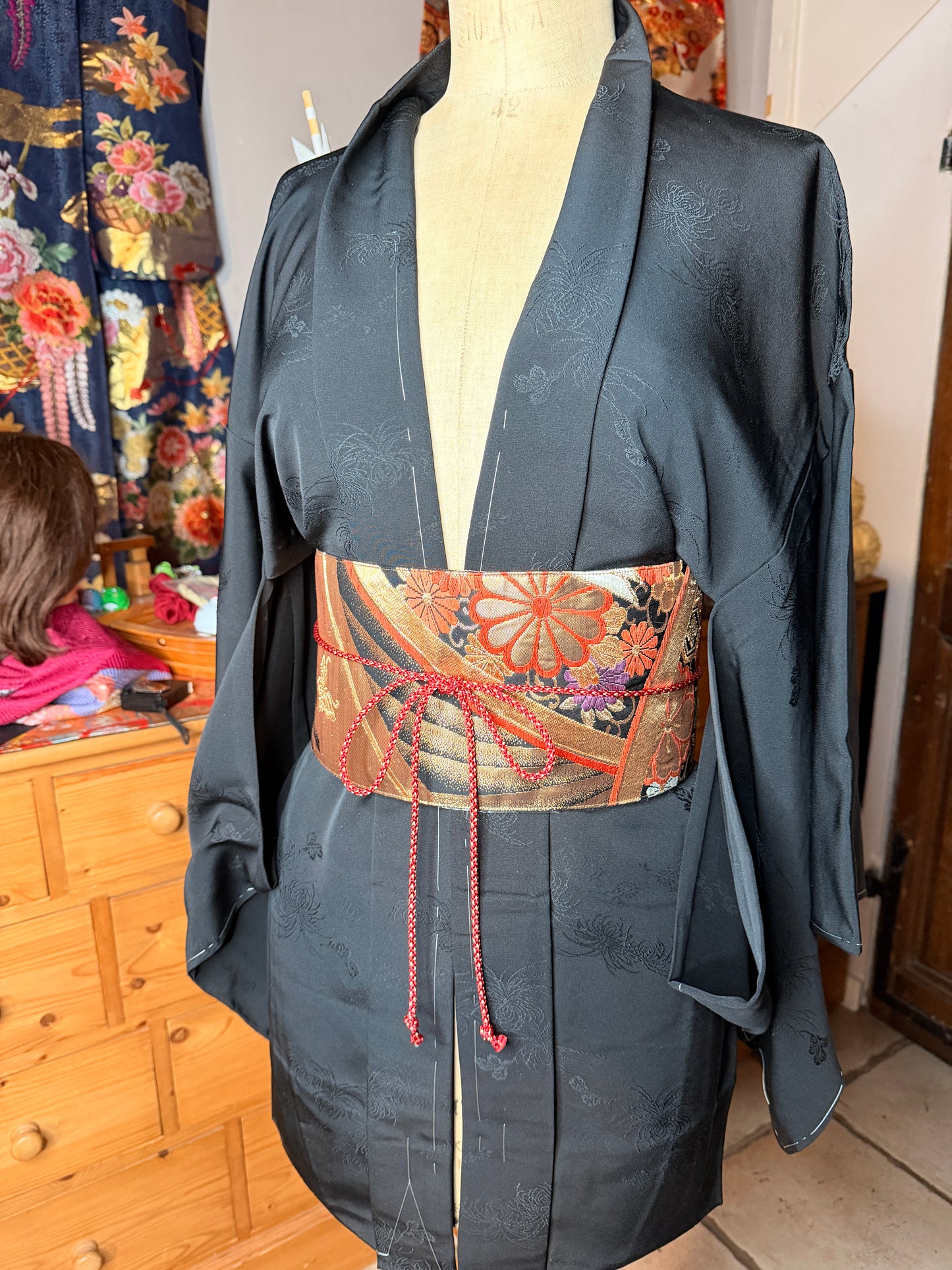 Ceinture Obi kimono japonais en soie