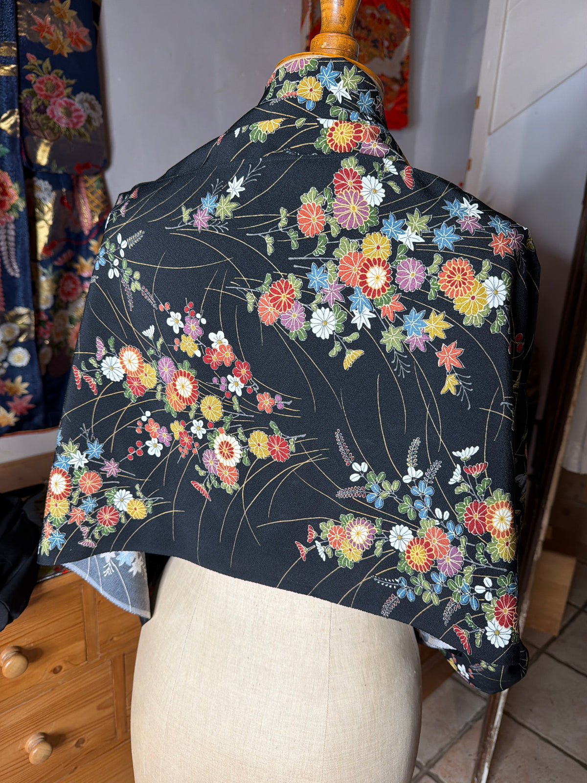 Top tunique kimono japonais en soie
